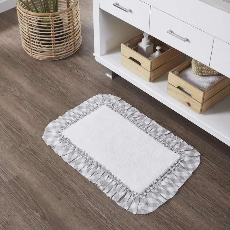 Annie Buffalo Grey Check Bathmat 20×30