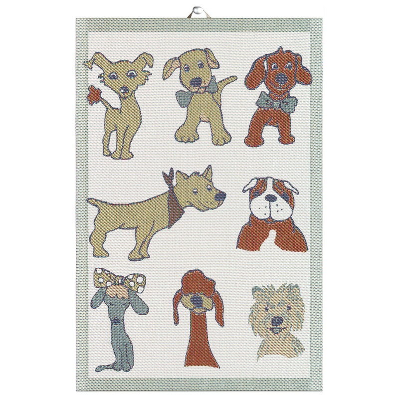 Dogs Organic Cotton Tea Towel