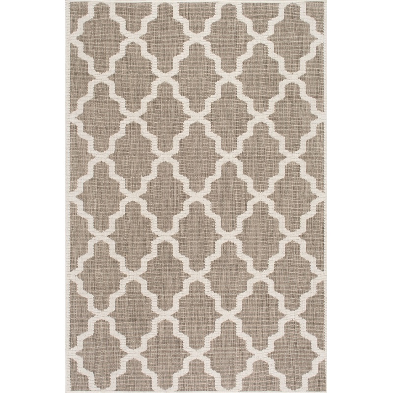 Indoor/Outdoor Moroccan Trellis Rug | Taupe