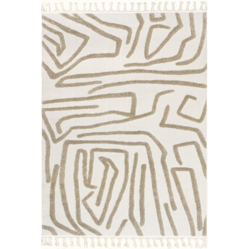 Jayla Abstract Art Rug | Ivory