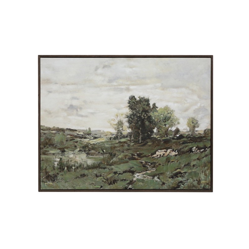 Natura Verde Framed Canvas