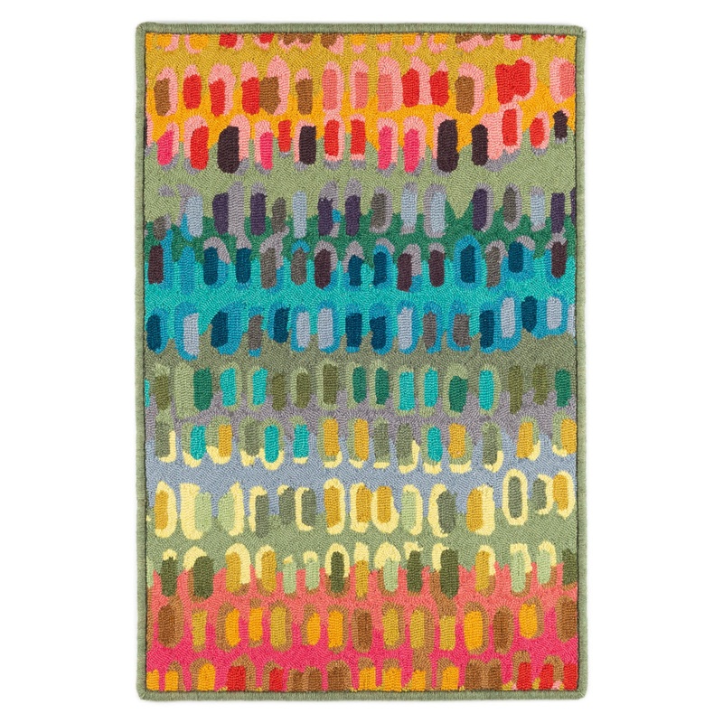 Paint Chip Hand Micro Hooked Wool Custom Rug | Multi
