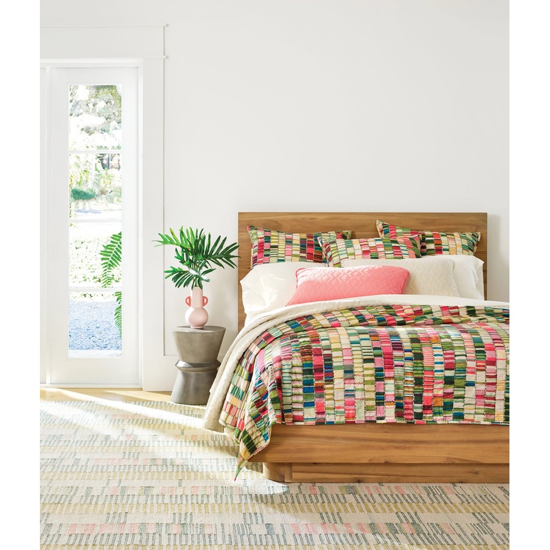Birdie Quilted Sham | Coral