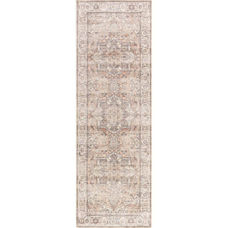 Mattie Medallion Washable Rug | Beige
