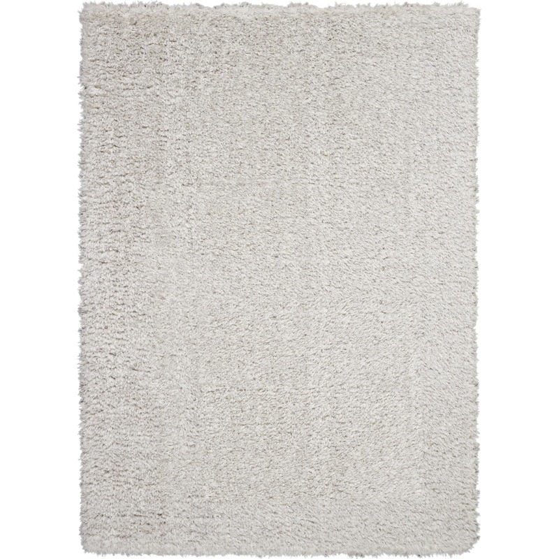 Nourison Luxe Shag 5′ x 7′ Light Grey Shag Indoor Rug