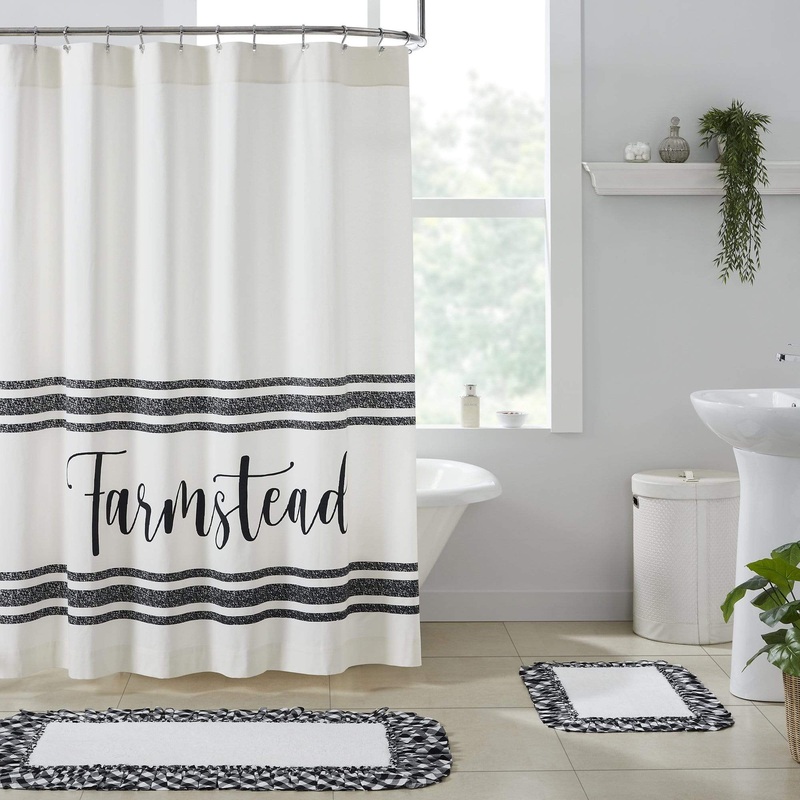 Sawyer Mill Black Farmstead Shower Curtain 72×72