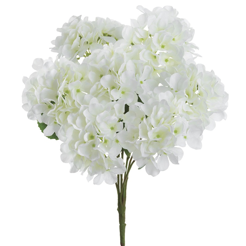 21″ Hydrangea Bunch – White