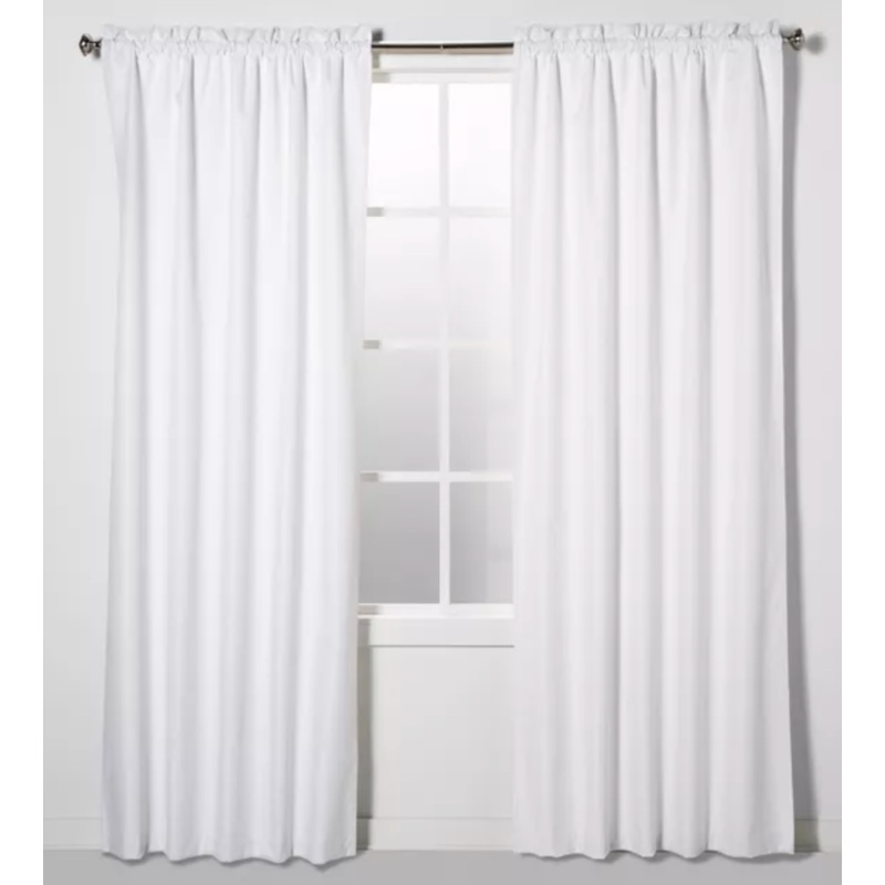 42×63 Braxton White Blackout Curtain Panel