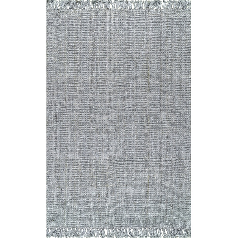 Chunky Jute Tasseled Rug | Grey