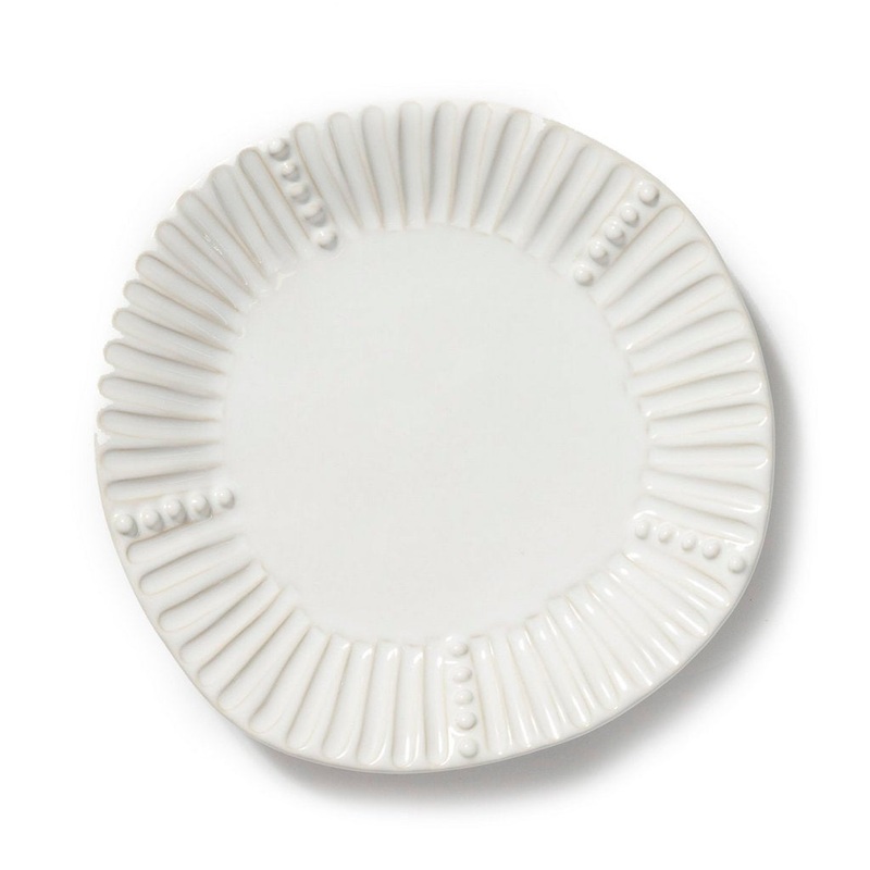 VIETRI: Incanto Stone White Stripe Salad Plate