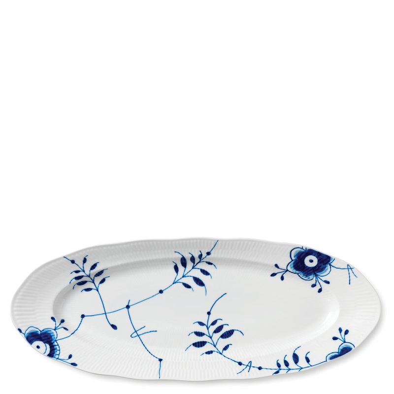 Blue Fluted Mega Fish Platter