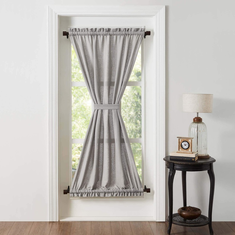 Burlap Dove Grey Door Panel 72×40