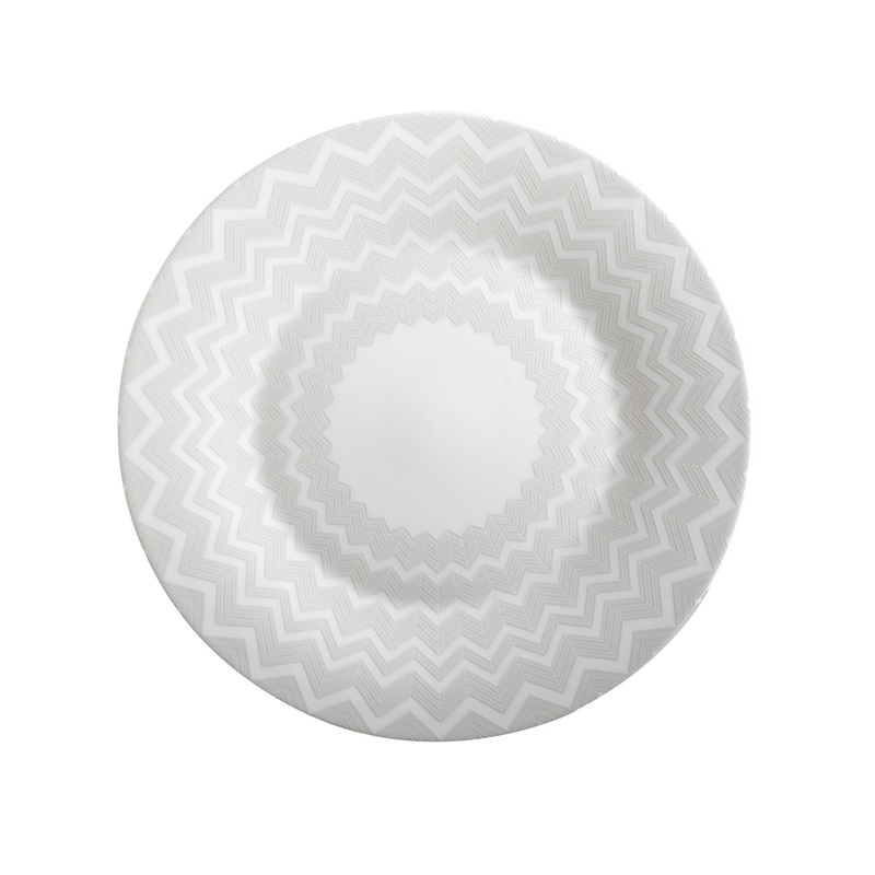 Charger Plate ZIG ZAG  White diam. 12.5″