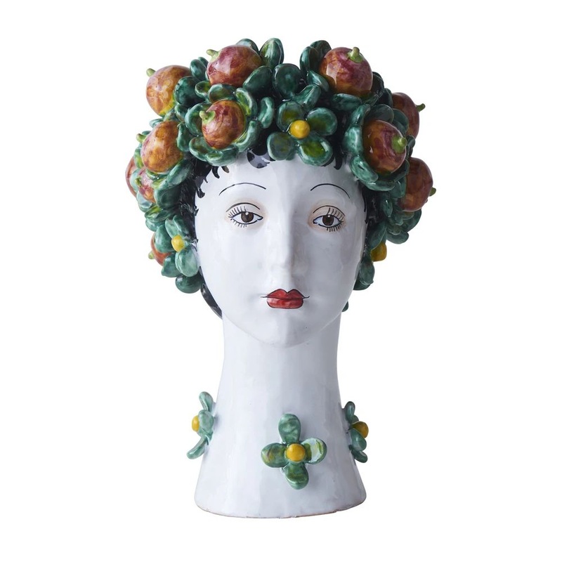 DONATELLO HEADS: Ceramic Head Vase – Persimmon Decor