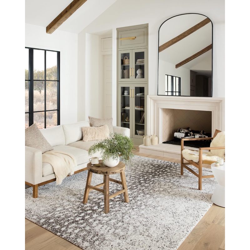 Loloi II Bliss Shag Rug | Grey / White