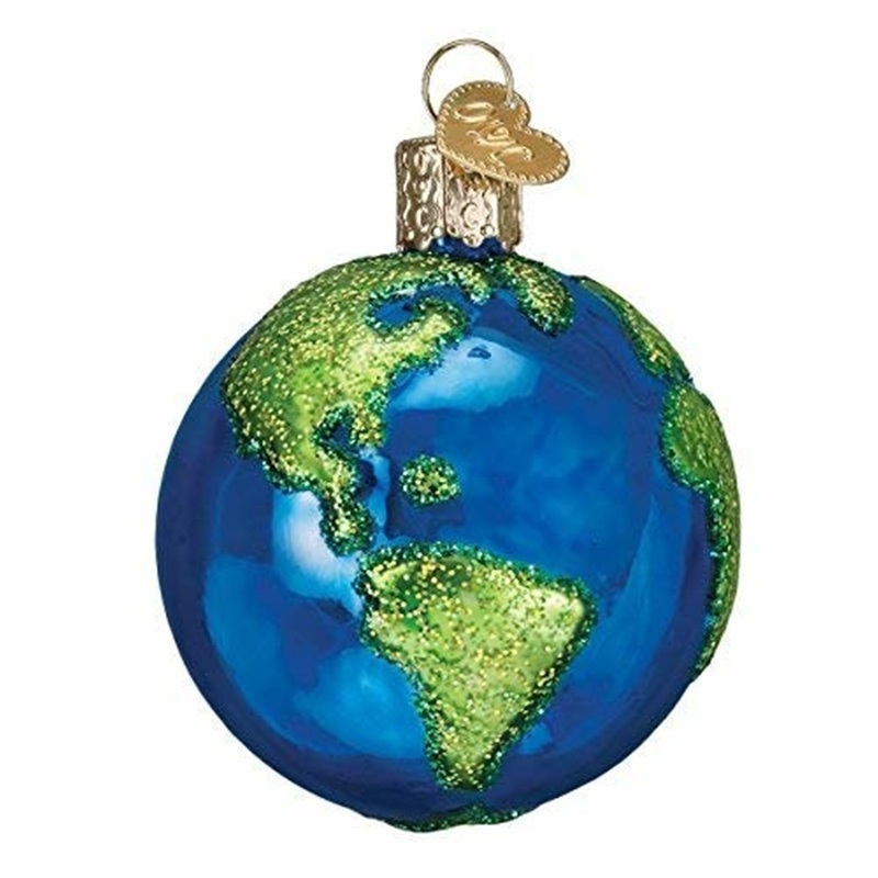 Old World Christmas Planet Earth Glass Blown Ornament