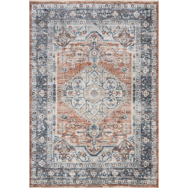 Plated Regal Medallion Rug | Rust