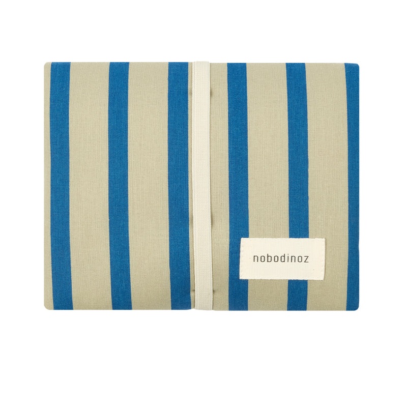 Stories Waterproof Changing Pad – Green Blue Stripes
