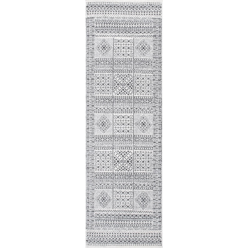 Tiled Patchwork Rug | Grey