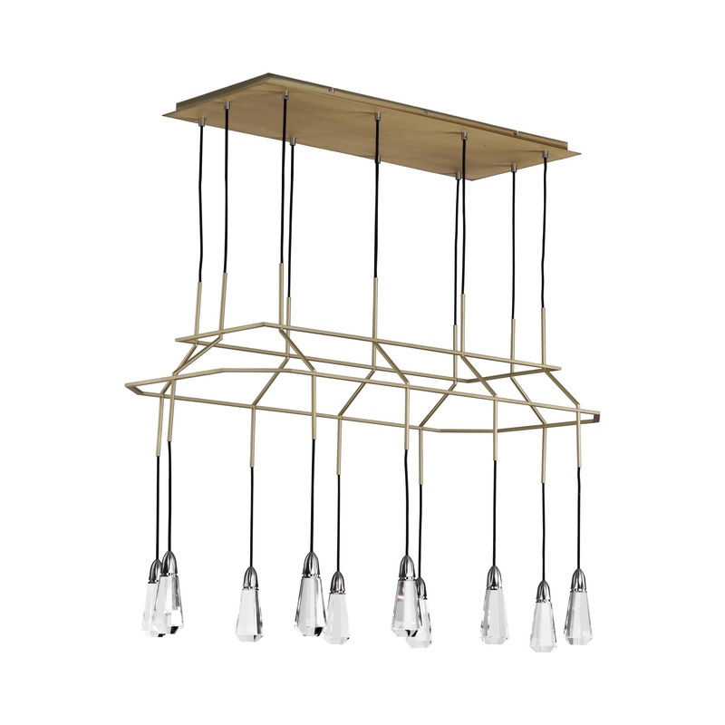 10 Carat LED Rectangular Chandelier