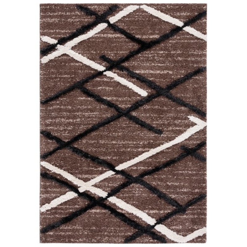 Hi-Lo Shag HLS206T Brown / Ivory Charcoal