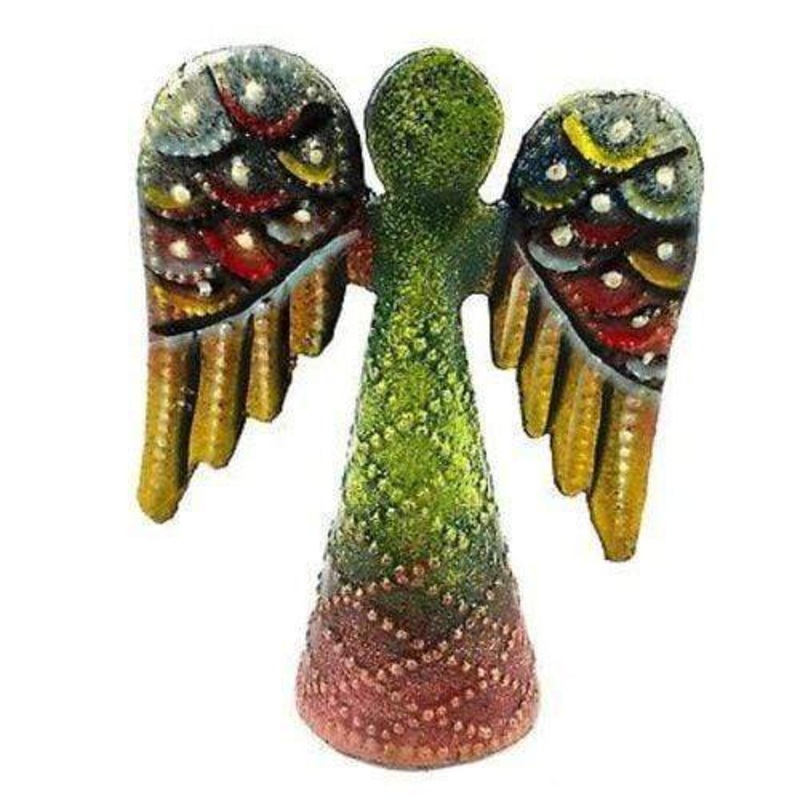Painted Steel Drum Angel – 4 Inch – Croix des Bouquets (H)