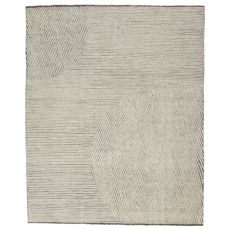 PLATEAU III ROUND IVORY CHARCOAL 8×10