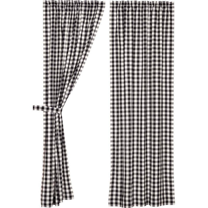 Annie Buffalo Black Check Panel Set of 2 84×40