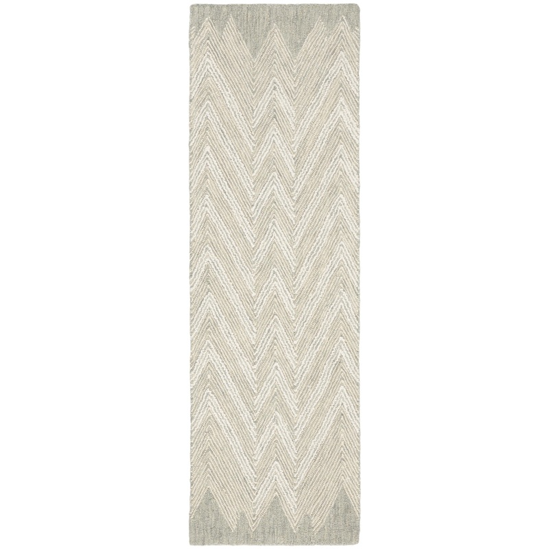 Nourison Interlock 2’3″ x 7’6″ Teal Modern Indoor Rug