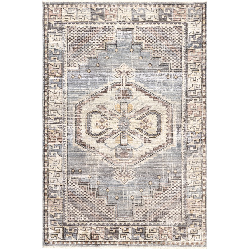 Zamaya Vintage Medallion Rug | Blue