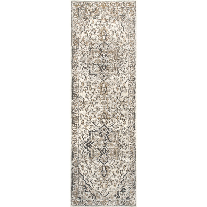 Bordered Medallion Rug | Beige