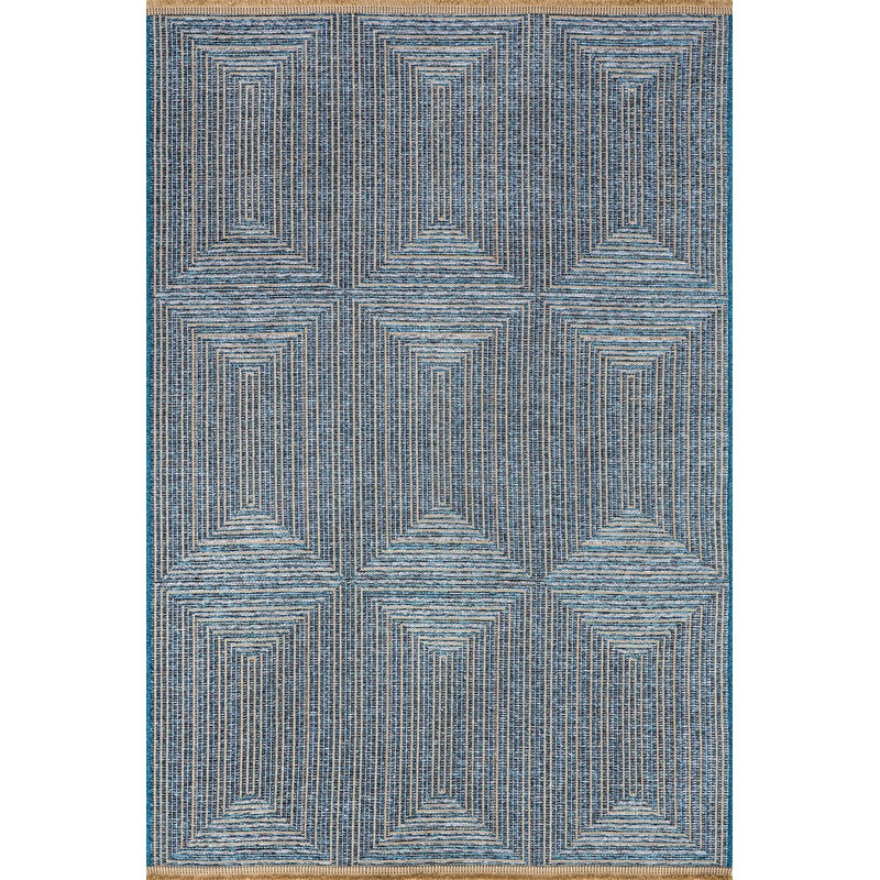 Kenna Geometric Rug | Blue