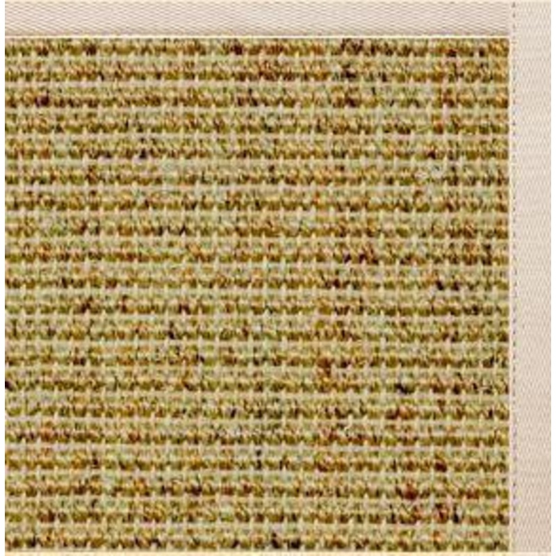 Spice Sisal Rug with Ivory Cotton Border