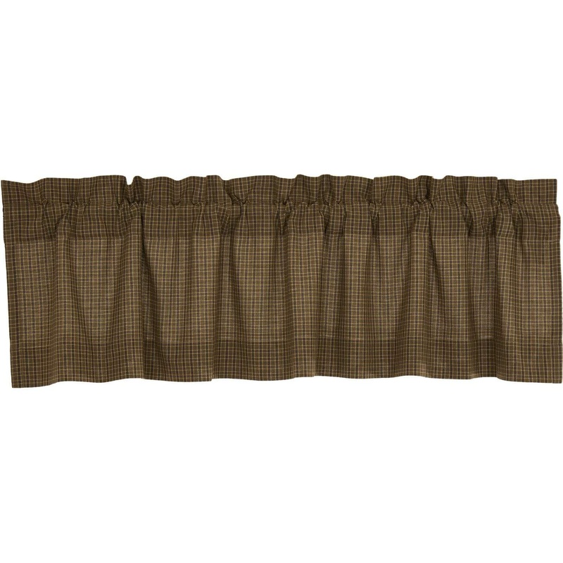 Tea Cabin Green Plaid Valance 16×60