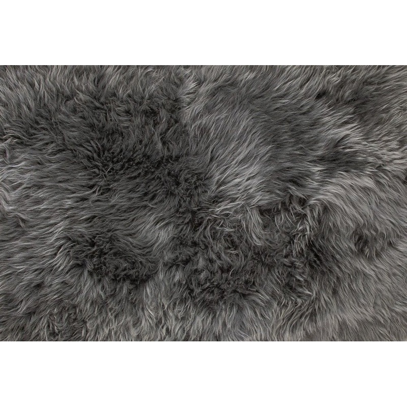 3′ X 5′ Gray Natural Sheepskin Area Rug