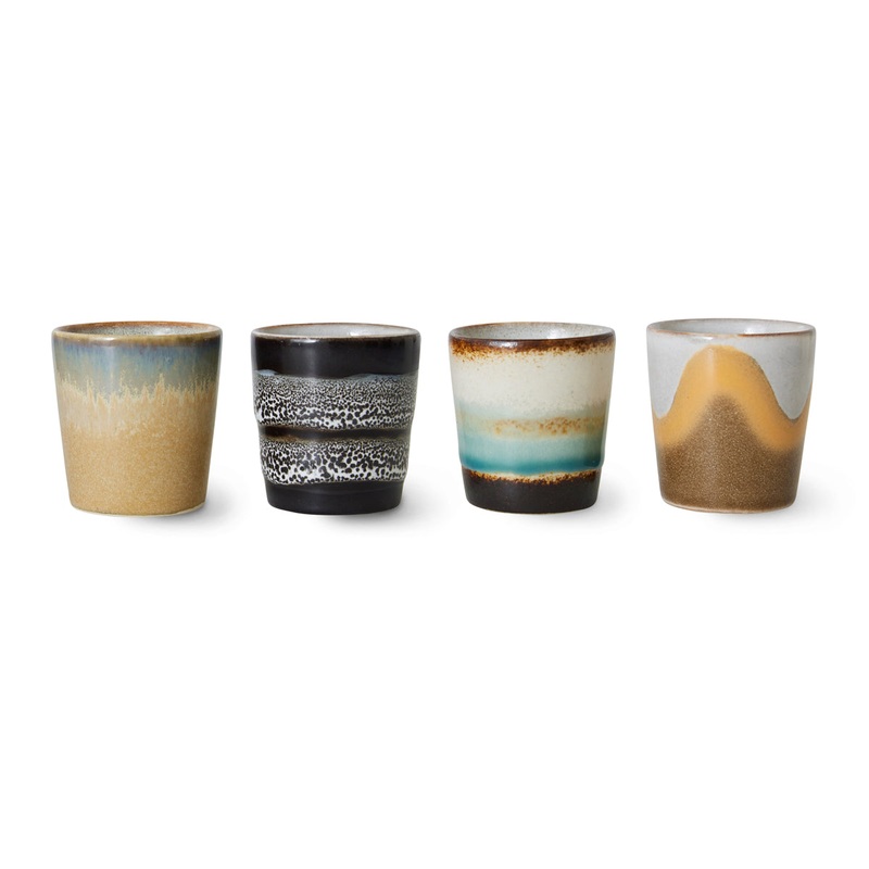70s Ceramics: Egg Cups Granite (set of 4)