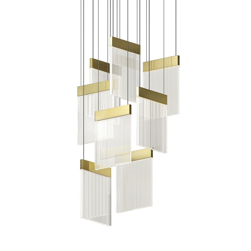 Sonneman 3094 V Panels 8-lt 16″ LED Chandelier