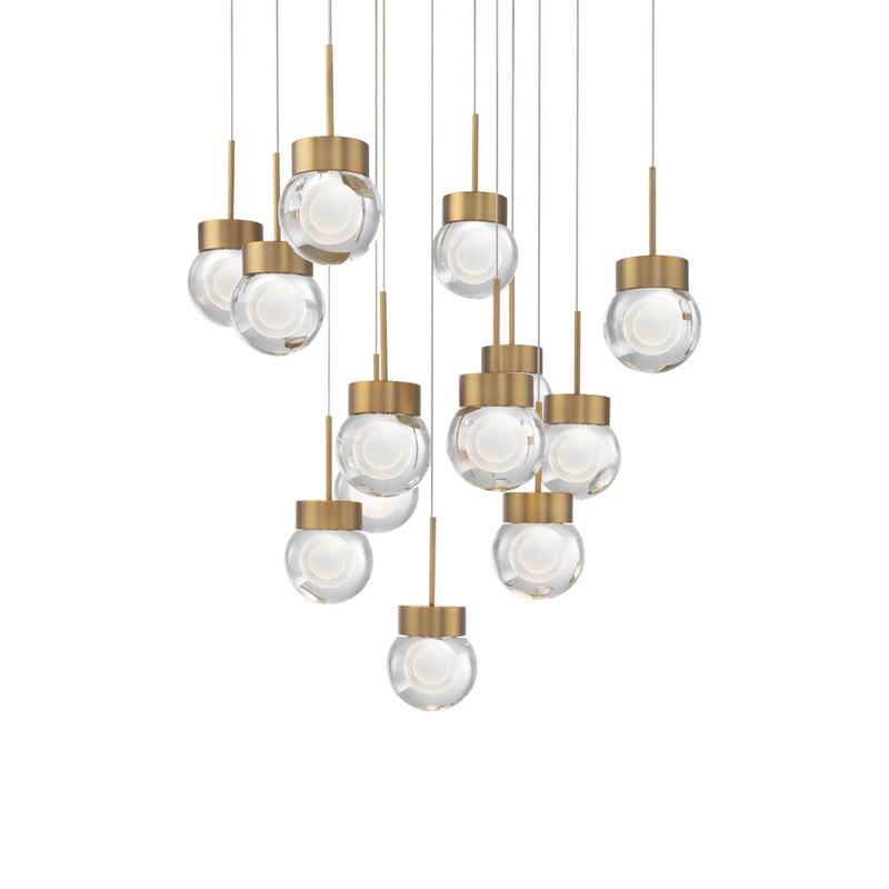Double Bubble Square LED Multi Pendant Light