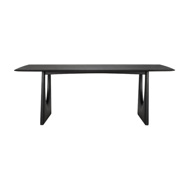 Geometric Dining Table – Oak Black