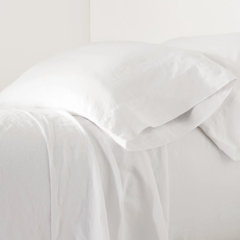 Luna Linen Pillowcases | White