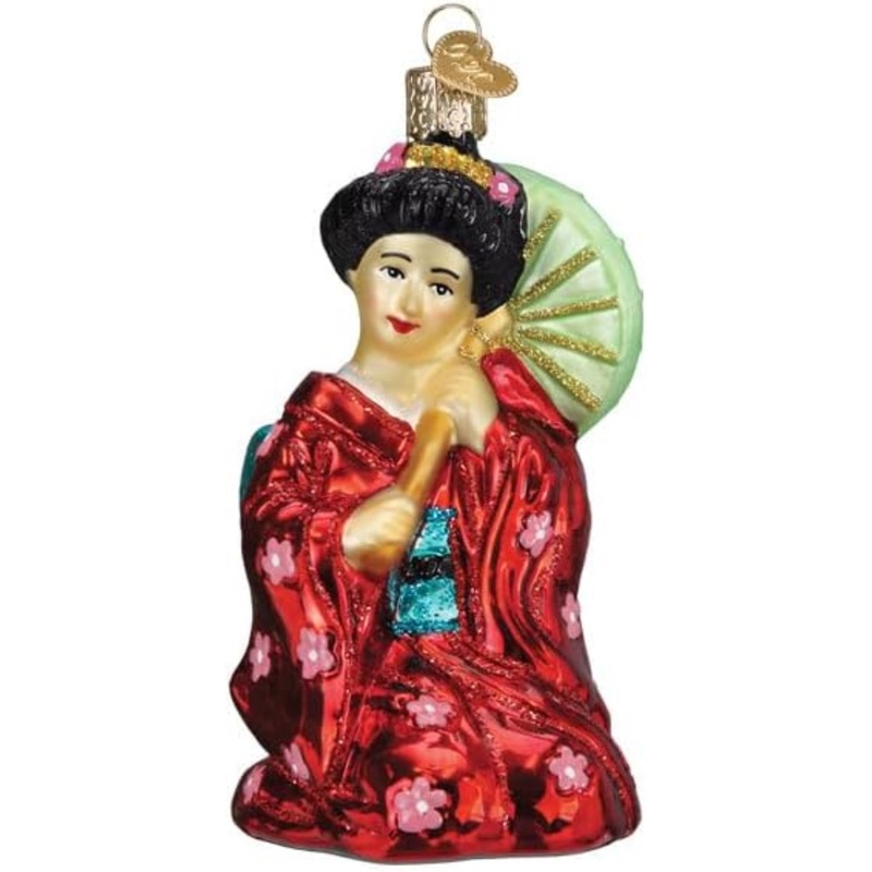 Old World Christmas Blown Glass Ornament for Christmas Tree, Geisha (with OWC Gift Box)