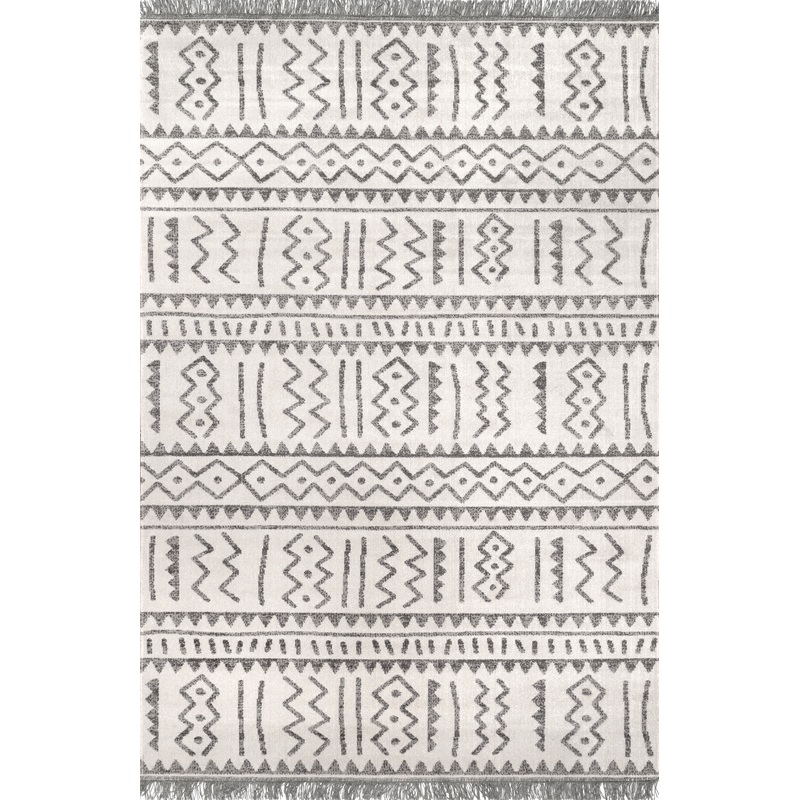 Symbols Indoor/Outdoor Rug | Light Grey