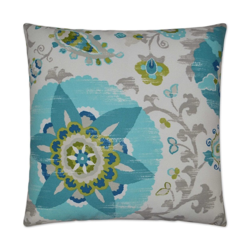 D.V. Kap 22″ x 22″ Outdoor Throw Pillow | Silsila Turquoise