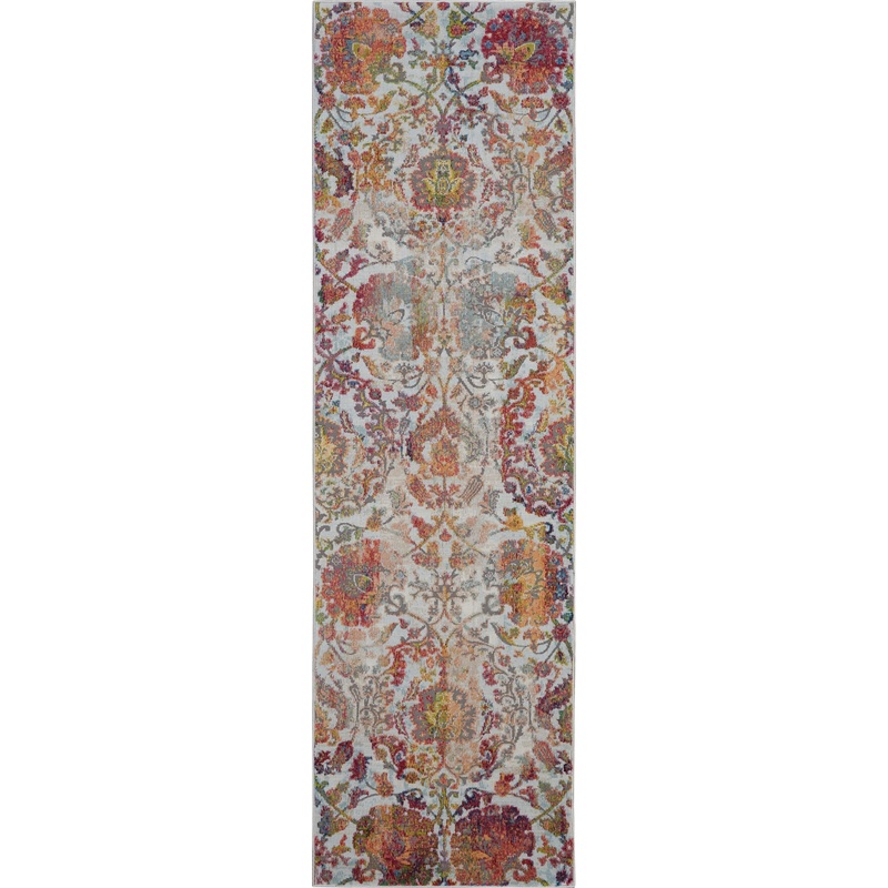Nourison Ankara Global 2’4″ x 8′ Ivory/Orange Vintage Indoor Rug