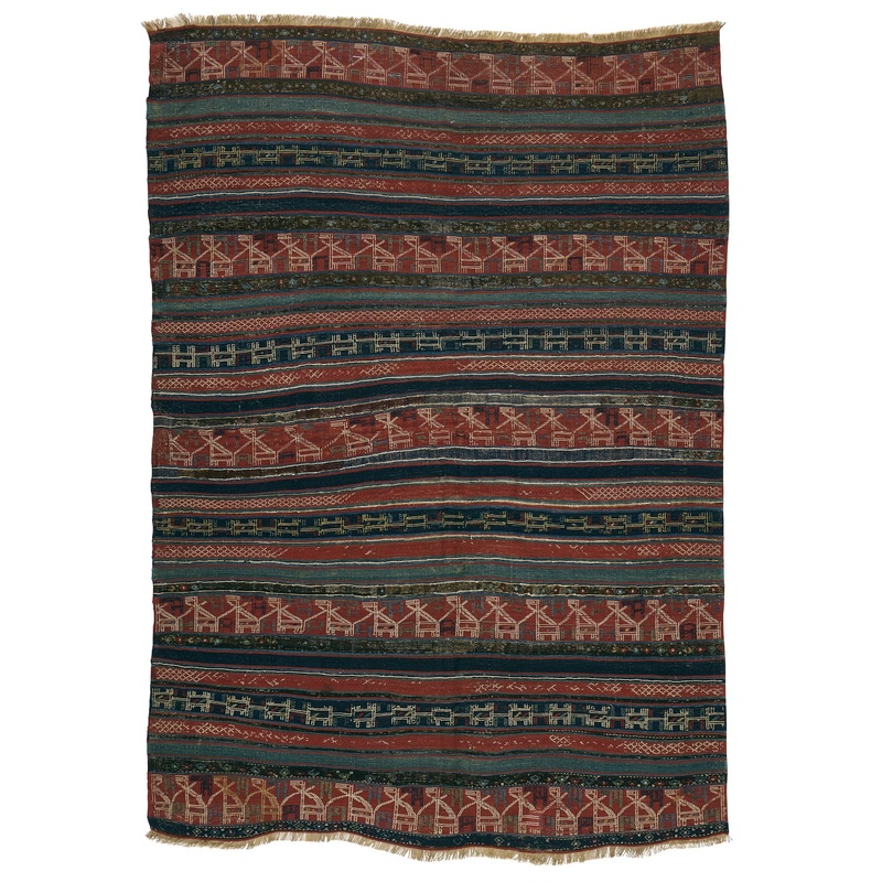 ANTIQUE ARMENIAN VERNEH EMBROIDERY 5’10 X 8’3″