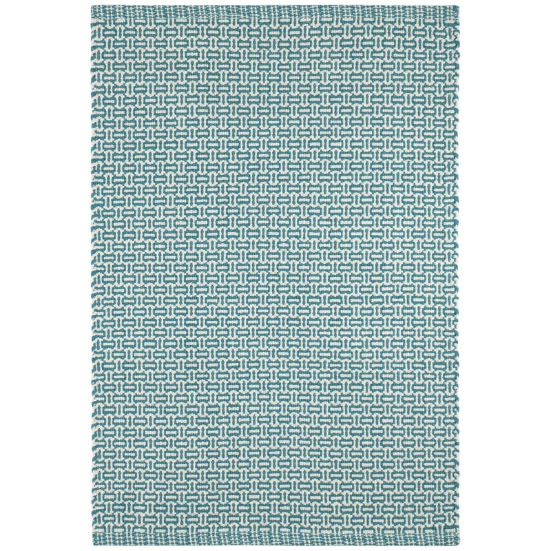 Miss Muffet Handwoven Cotton Rug | Teal
