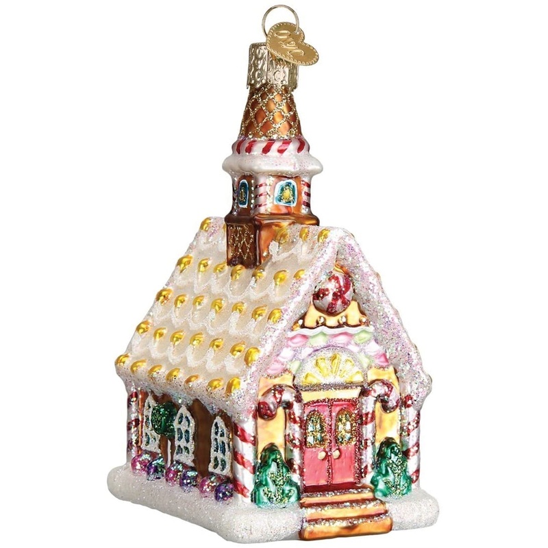 Old World Christmas Blown Glass Christmas Ornament, Gingerbread Church