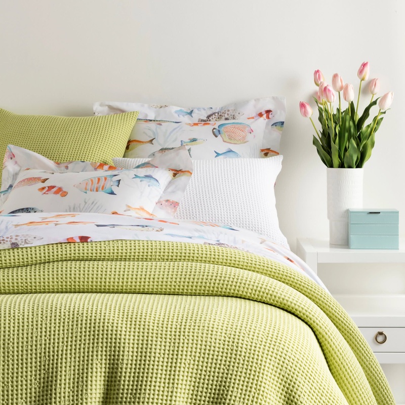 Bubble Matelasse Coverlet | Citrus