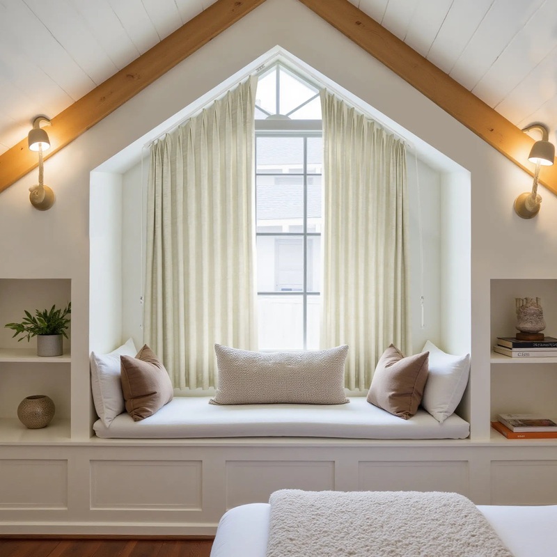 Custom Arch Window Curtain & Track Solution