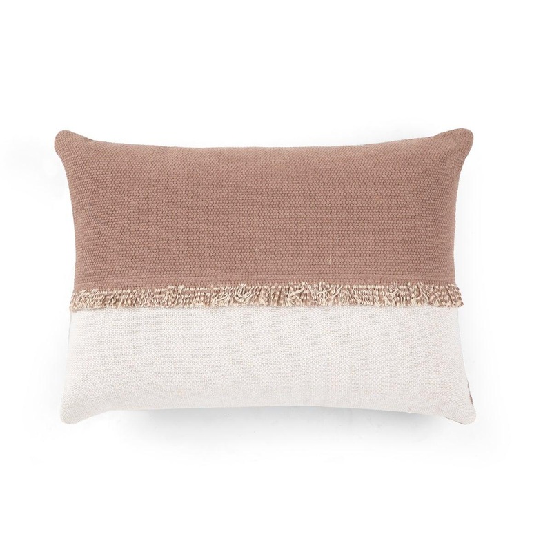 Lucas Cushion Cover Brown & Cream